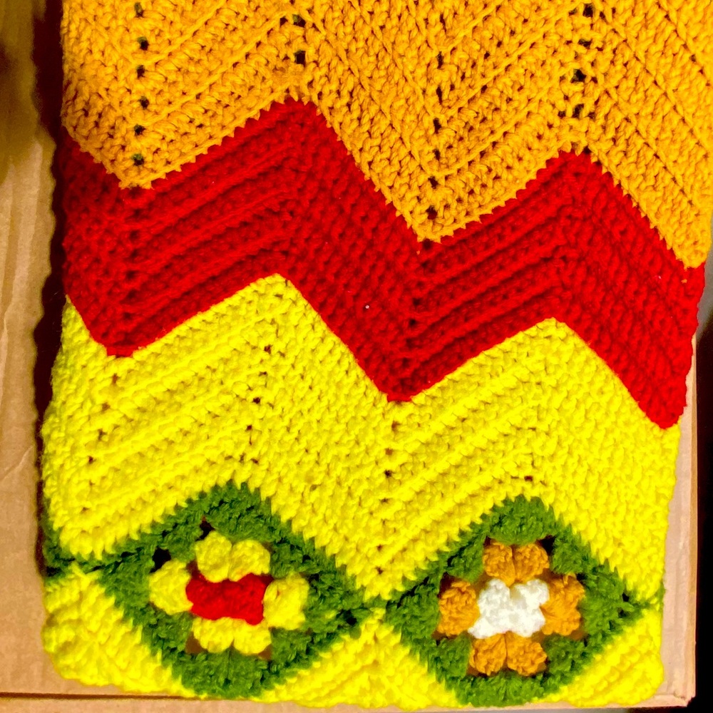 Multicolored Afghan throw